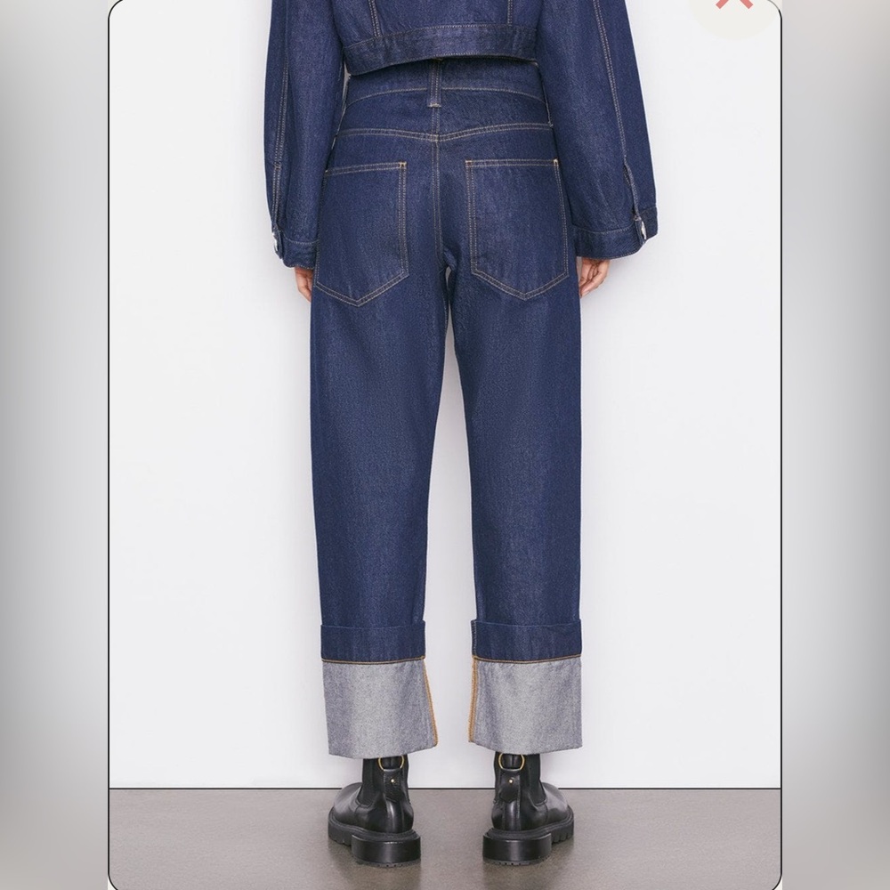 FRAME Oversized Detail Denim Pant‎ Jeans Cuffed 26 - Picture 4 of 16